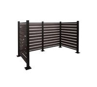 Clôture pour poubelles en aluminium MENDLER HWC-K57 extensible 130x206x110cm anthracite G