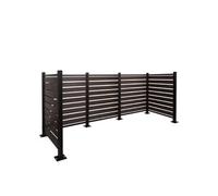 Clôture pour poubelles en aluminium HWC-K57 extensible 130x300x110cm anthracite