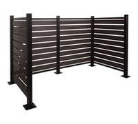 Clôture pour poubelles en aluminium HWC-K57, habillage pour poubelles, aspect bois extensible 130x206x110cm ~ anthracite