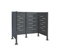 Clôture pour poubelles HWC-J55 150x165x85cm métal anthracite