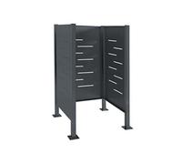 Clôture pour poubelles HWC-J55 150x85x85cm métal anthracite