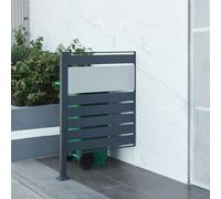 Clôture pour poubelles 'Uusikaupunki' acier 120 x 83 x 11 cm anthracite / argenté
