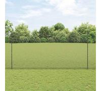 Clôture pratique au design minimaliste - Kit de panneaux de clôture pour jardins et terrasses - Gris - 1,6 x 10 m - Clôture moderne avec poteaux en acier et PVC