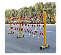 Clôture rétractable - Barrière extensible pour construction de route, assemblage facile, jaune/noir, taille 1,2 x 7 m pour une isolation efficace du site