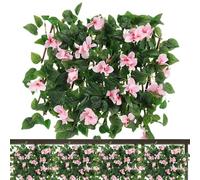 Clôture Rétractable En Bois, Mur Végétal Artificiel Tapis Gazon Artificiel, Haie Artificielle, Cloture Jardin Exterieur Écran De Treillis De Jardin Pour Décoration Intérieure Et Extérieure