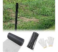 Clôture robuste pour jardin - 1,5 x 27,7 m - Clôture en maille rigide avec attaches à fermeture éclair - Clôture à neige pour piscine - Protège lapins, poules et chiens