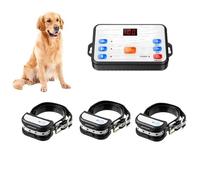 Clôture sans Fil pour Chien 2 en 1 Collier de Dressage avec télécommande Bande réfléchissante Imperméable Portée Ajustable Taille (Convient pour 3 Chiens)