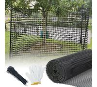 Clôture temporaire noire en maille en plastique de 3 x 18 m pour cour, jardin, chiens, volaille, cerf, barrière contre la neige en plein air, protection polyvalente