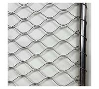 Clôture universelle en maille d'acier inoxydable 1,2 x 26 m, filet de sécurité anti-chute, 5 cm/1,5 mm, barrière durable pour animaux pour une protection en haute altitude, grille extérieure robuste