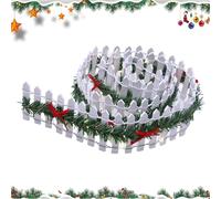 Clôtures d'arbre de Noël - Clôture miniature en bois pour la décoration d'arbre de Noël | Accessoires de jardin féerique LED, décor de fête de vacances pour paysages de Village de noël, affichage sais