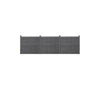 Clôtures de Jardin Brise-Vue avec 4 Poteaux Planches Bois Composite WPC 165x466cm Gris [neu.holz]