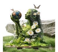 Clôtures de jardin de fées en acrylique - Clôtures de jardin Fées décoratives | Décoration de patio | Tree Man Earth Goddess Statue Stake | Accessoires d'extérieur Insert de sol Décoration de pot de