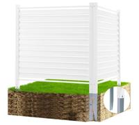 VEVOR Panneau Brise Vue Extérieur 122x122 cm Clôture de Jardin à Persiennes Kit 2 Panneaux de Confidentialité avec Piquets Métalliques, Accessoires pour Sols Souples, Cacher Climatiseurs, Poubelles