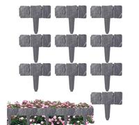 Clôtures décoratives 10 pièces piquets imitation pierre | Panneaux de clôture de jardin petits extérieurs pour patio, porche, allée, passerelle, pelouse, patio, pelouse, parc, plantes