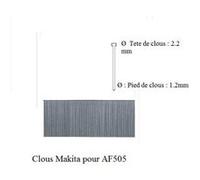 Makita - 1 Boite de 5000 Clous Galva L:20 mm pour AF505 - F-31870