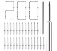 Clou à Double 200PCS Tête Clous Sans Couture Pointe Vis Invisibles Sans Trace avec 2 Outil de Douille Spécifique à L'ongle pour la Décoration de la Maison les Meubles et la Construction Placages Bois