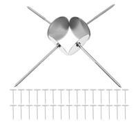 Clou à Fleurs 3cm en Acier Inoxydable 50 Pièces pour Gâteau | Décoration Professionnelle et Diy, Nettoyage Facile, Usage Polyvalent, Format Argenté, pour Pâtisserie