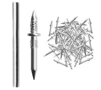 Clou à tête double pour plinthe, sans marque, 2025 Nouvelles vis invisibles pour plinthe, avec assortiment d'outils à douille, pour installation sur bois massif (100pièces)