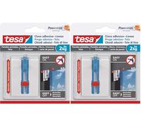 Clou adhésif Tesa® pour toile - Papier peint et plâtre - Réglable en hauteur - Clou auto-adhésif - Toile et cadres - Force adhésive 2 kg par clou - Peut être enlevé sans laisser de traces (Lot de 2)
