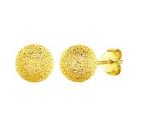 Clou d Oreille Puce Attract Boucle d'Oreille Perle Ronde Gravure Argent 925 Sterling Silver Earring Mignon Creole Petit Inoxydable Puce Givré-7mm Bijoux Cadeau Valentin Noël Fête des Mères Mariage