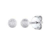 Clou d'Oreille Puce Boucle d Oreille Attract Perle Ronde Gravure Argent 925 Sterling Silver Earring Mignon Creole Petit Inoxydable Puce Givré-3mm Bijoux Cadeau Valentin Noël Fête des Mères Mariage