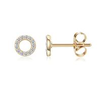 Clou D'Oreilles Femme, Boucle D'Oreille Clou Zirconium Or Cercles pour Fête Des Mères Bijoux