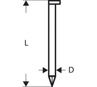 Clou en bande à tête en D SN34DK 80G, 3,1 mm, 80 mm, galvanisé, lisse, pack de 3000