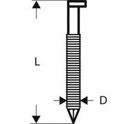 Clou en bande tête D SN34DK 50RG, 2,8 mm, 50 mm, brillant, cranté Bosch 2608200019