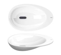 Clou First lavabo 36x21.8cm sans trou de robinet avec bonde en pierre minérale Blanc CL/03.08110
