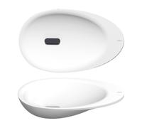 Clou First lave-mains 36x21.8cm sans trou de robinet avec bonde Aluite Blanc mat CL/03.10021
