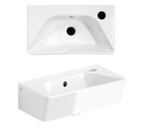 Clou InBe Lave-mains - 40.5x22.5x11cm - avec trou de robinet - céramique - blanc IB/03.03015