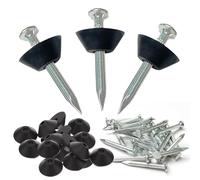 Clou Membrane Fondation 60pcs Clous Protection Soubassement Clou Beton pour Membrane de Fondation et Soubassement 3x30 mm (60, Longueur du clou: 30mm)