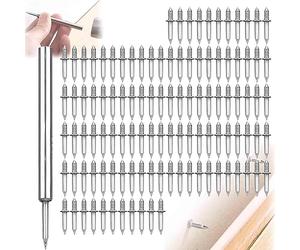 Clou sans couture à double tête for plinthe, ligne de plinthe sans marques, clous cachés spéciaux, plinthe en bois massif, vis de sécurité invisibles avec outil de manchon spécifique ( Color : 100pcs