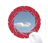 cloud air avion tapis de souris rouges rondes roues en caoutchouc