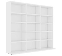 CLOUD Armoire à CD Armoire de rangement - bibliothèque Blanc 102x23x89,5 cm Bois d’ingénierie CHYNEW1648842