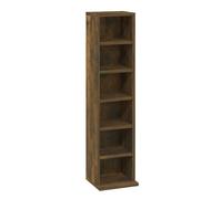 CLOUD Armoire à CD Armoire de rangement - bibliothèque Chêne fumé 21x20x88 cm Bois d'ingénierie CHYNEW2172639