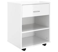 CLOUD Armoire à roulettes contemporain Blanc brillant - 46x36x59cm - Bois d’ingénierie CHYNEW7279636