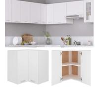 CLOUD Armoire d'angle suspendue,armoire de cuisine, meuble haut de cuisine Blanc 57x57x60 cm Bois CHYNEW9848459