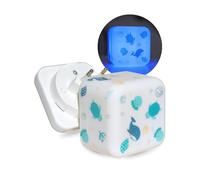 Cloud B Cube B - Océan Veilleuse Portable & Murale pour Enfants - Capteur Tactile, Minuterie de Sommeil de 30 Minutes, Plastique Recyclé 30% Éco-responsable