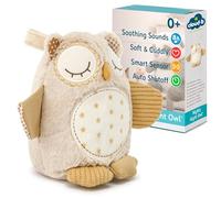 Cloud b Machine à sons Apaisants | Animal en Peluche | 4 bruits blancs et 4 berceuses | Arrêt automatique | Smart Sensor | Peluche Musicale berceuse Hibou Nighty Night Owl Smart Sensor