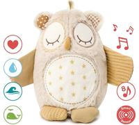 Cloud b Machine à sons Apaisants | Animal en Peluche | 4 bruits blancs et 4 berceuses | Arrêt automatique | Smart Sensor | Peluche Musicale berceuse Hibou Nighty Night Owl Smart Sensor