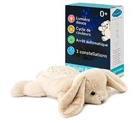 Cloud B Veilleuse peluche Mini Dream Buddies Benny Bunny – Projecteur d'étoiles, 3 couleurs, noir