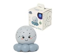 Cloud B Twinkles To Go Octo Bleu Pastel | Projecteur de Nuit Portable Étoiles & Poissons pour Enfants | 3 Couleurs Apaisantes (Ambre, Bleu, Vert) avec Rotation Automatique | Minuterie de 45 Minutes