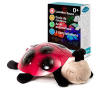 Cloud B Veilleuse Peluche Twilight Ladybug - Classique | Projecteurs d’étoiles et de 7 constellations | 3 couleurs | Minuteur | Dès la naissance
