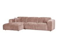 CLOUD - Canapé angle gauche rose L280 Rose