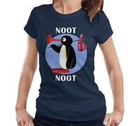 Cloud City 7 Pingu Noot Retro Japanese Women's T-Shirt Black MBlackM