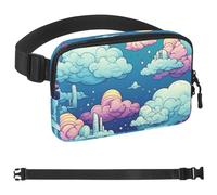 Cloud City Sac banane imperméable avec sangle réglable pour homme et femme, avec poches zippées, pour entraînement, course à pied, voyage, randonnée, multicolore, taille unique, multicolore, Taille