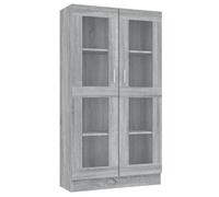 CLOUD Étagère salon, Armoire avec vitrine Sonoma gris 82,5x30,5x150cm Bois d'ingénierie CHYNEW2356826