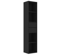 CLOUD Étagère salon, Bibliothèque Noir 36x30x171 cm Bois d'ingénierie CHYNEW9028983