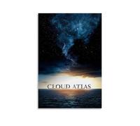 Cloud Film Atlas Epic Science Fiction Retro Poster mural sur toile esthétique Couverture vintage Musique et films Peinture décorative pour salon, chambre à coucher 40 x 60 cm Sans cadre